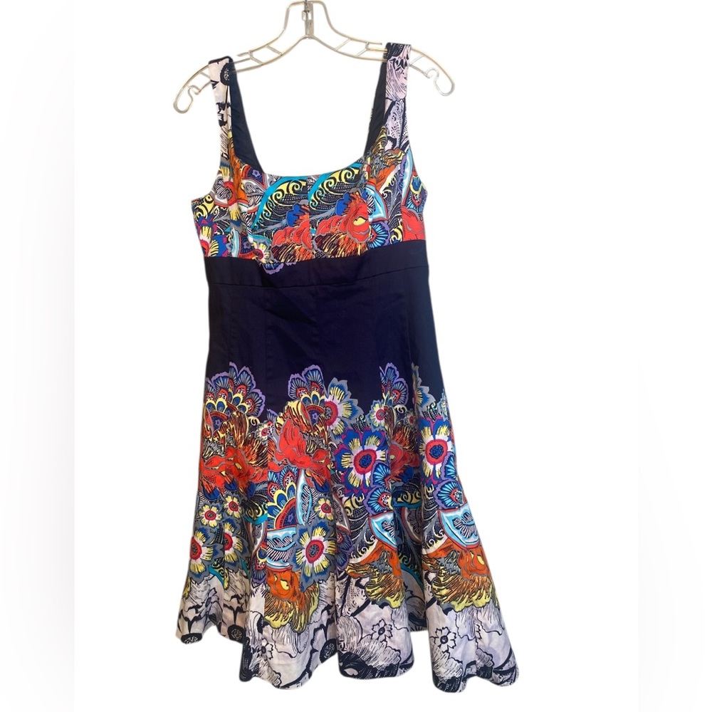 Nine West Flared Colorful Dress Size 10 - Picture 3 of 5